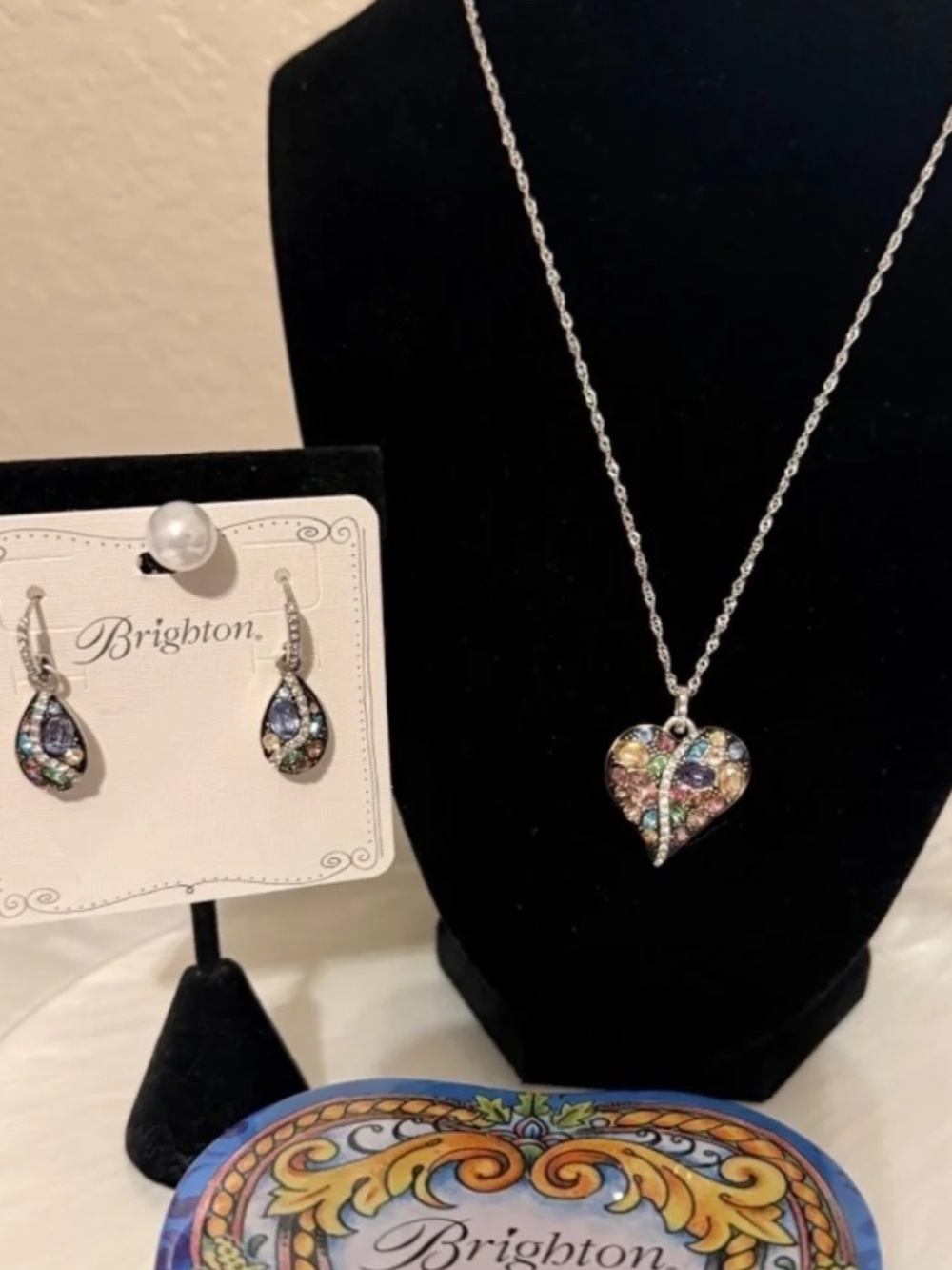 💜🆕 Brighton Trust Your Journey Jewelry Heart Gift Set NWT.